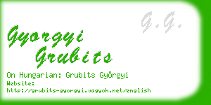 gyorgyi grubits business card
